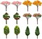 Miniature Fairy Garden Tree Plant Ornament, Miniature Dollhouse Pots Decor Moss Micro Landscape DIY Craft Garden Ornament 12 Pcs